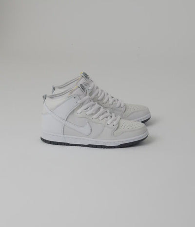 white and grey dunk high
