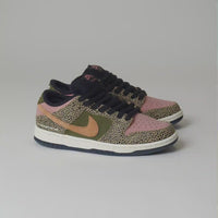 Nike SB x Arts-Rec Dunk Low Pro Shoes in Khaki and Amber Brown and Rough Green - Rust Pink thumbnail