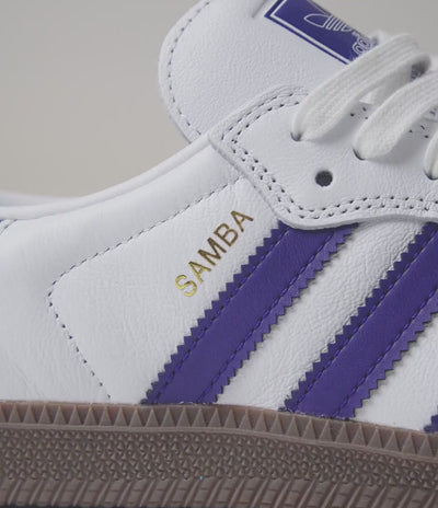 Adidas Samba ADV Shoes - Cloud White / Collegiate Purple / Gold Metall