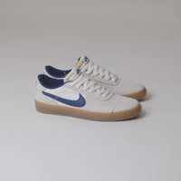 Nike SB Heritage Vulc Shoes in Summit White and Navy and White - Gum Light Brown thumbnail