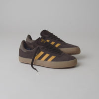 Adidas Gazelle ADV Shoes in Dark Brown and Preloved Yellow / Earth Strata thumbnail