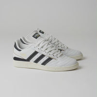 Adidas Busenitz Shoes in Crystal White and Core Black / Off White thumbnail