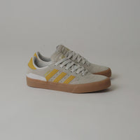 Adidas Busenitz Vulc II Shoes in Crystal White and Preloved Yellow / Gold Metallic thumbnail
