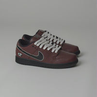 Nike SB x Limosine Skateboards Dunk Low Pro Shoes in Dark Pony and Black and Silver - White thumbnail