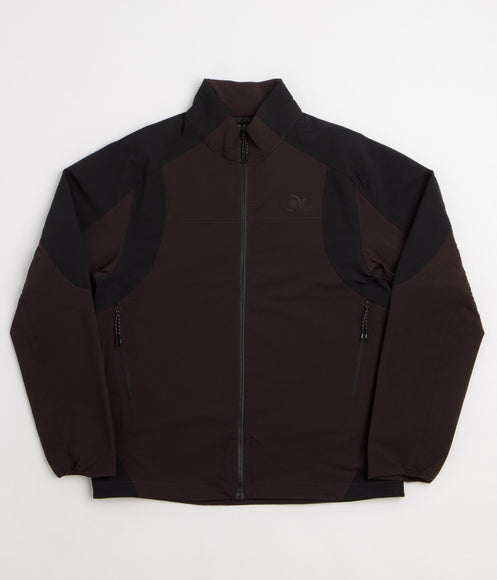 Purple Mountain Observatory Advanced Softshell Track Jacket - Black / Brown