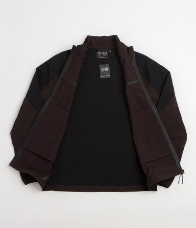 Purple Mountain Observatory Advanced Softshell Track Jacket - Black / Brown