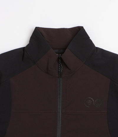 Purple Mountain Observatory Advanced Softshell Track Jacket - Black / Brown