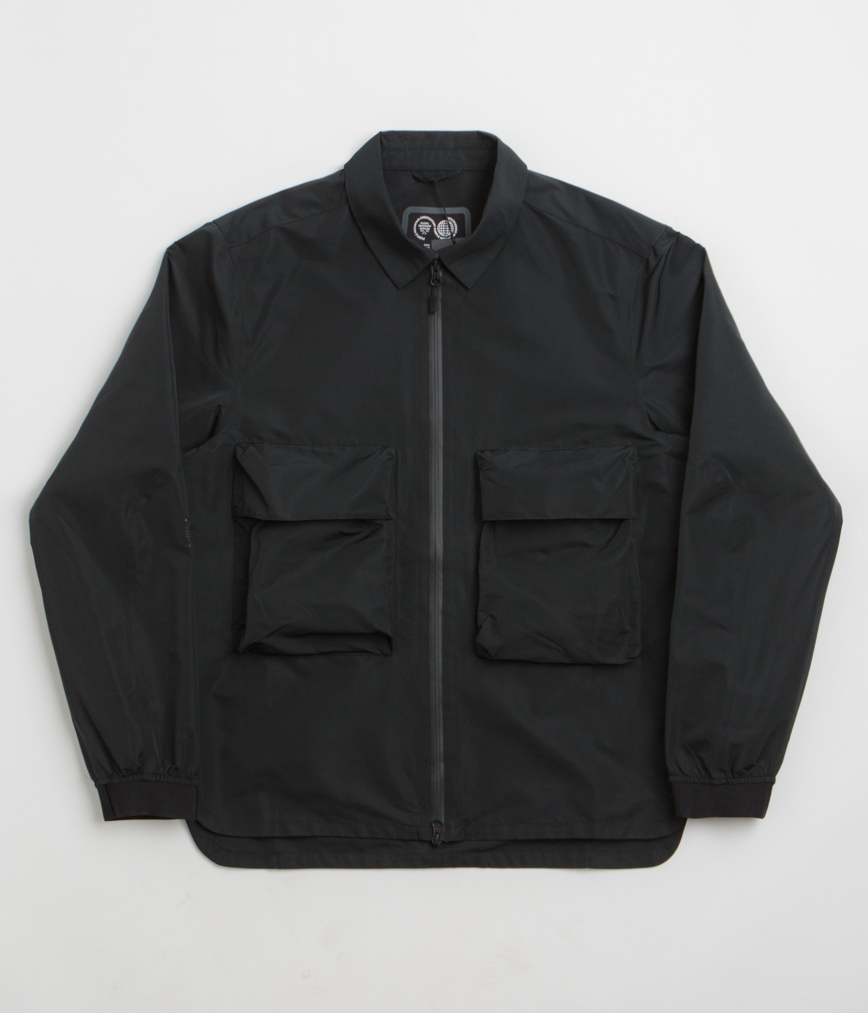 Purple Mountain Observatory Climate Overshirt Jacket in Black