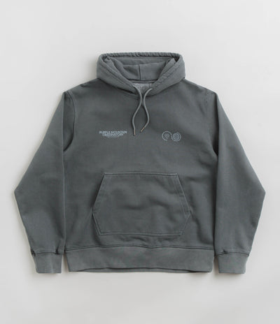 Purple Mountain Observatory Core Logo Hoodie in Garment Dye Slate