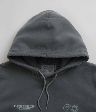 Purple Mountain Observatory Core Logo Hoodie in Garment Dye Slate