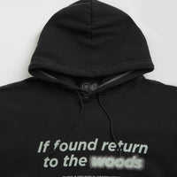 Purple Mountain Observatory Garment Dye Hoodie - Black / Black thumbnail