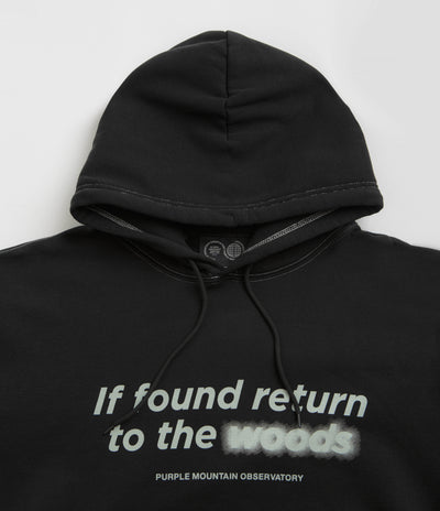 Purple Mountain Observatory Garment Dye Hoodie - Black / Black