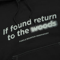 Purple Mountain Observatory Garment Dye Hoodie - Black / Black thumbnail