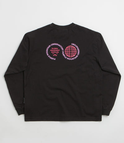 Purple Mountain Observatory Globe Long Sleeve T-Shirt - Black