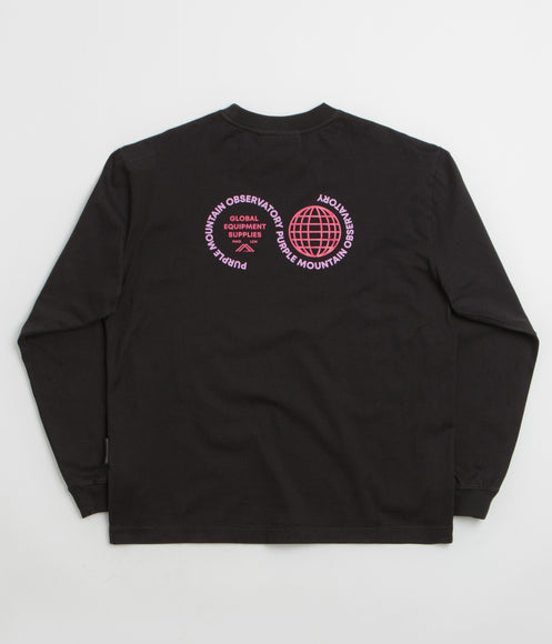 Purple Mountain Observatory Globe Long Sleeve T-Shirt - Black