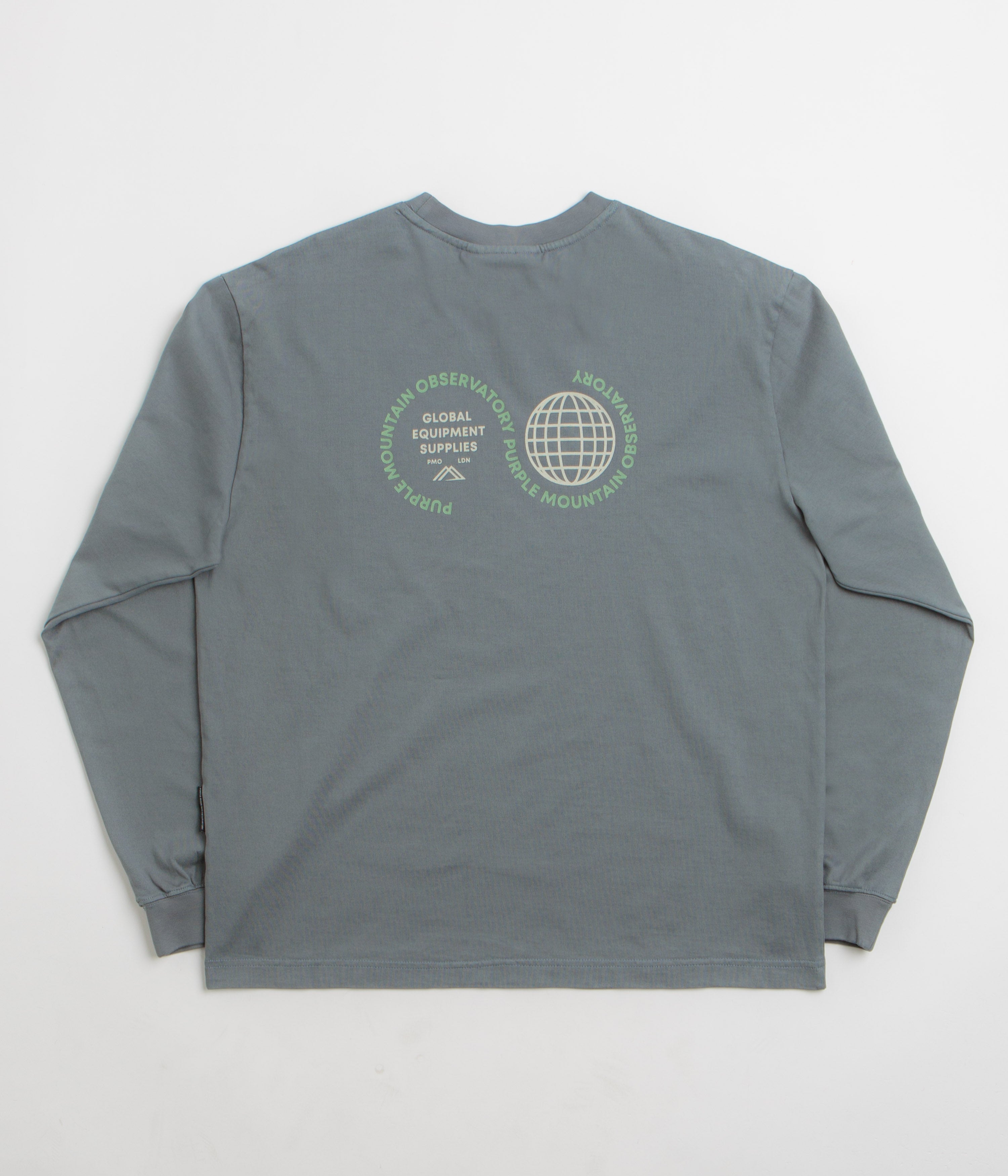 Purple Mountain Observatory Globe Long Sleeve T-Shirt in Stormy
