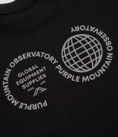Purple Mountain Observatory Globe T-Shirt - Black / Grey