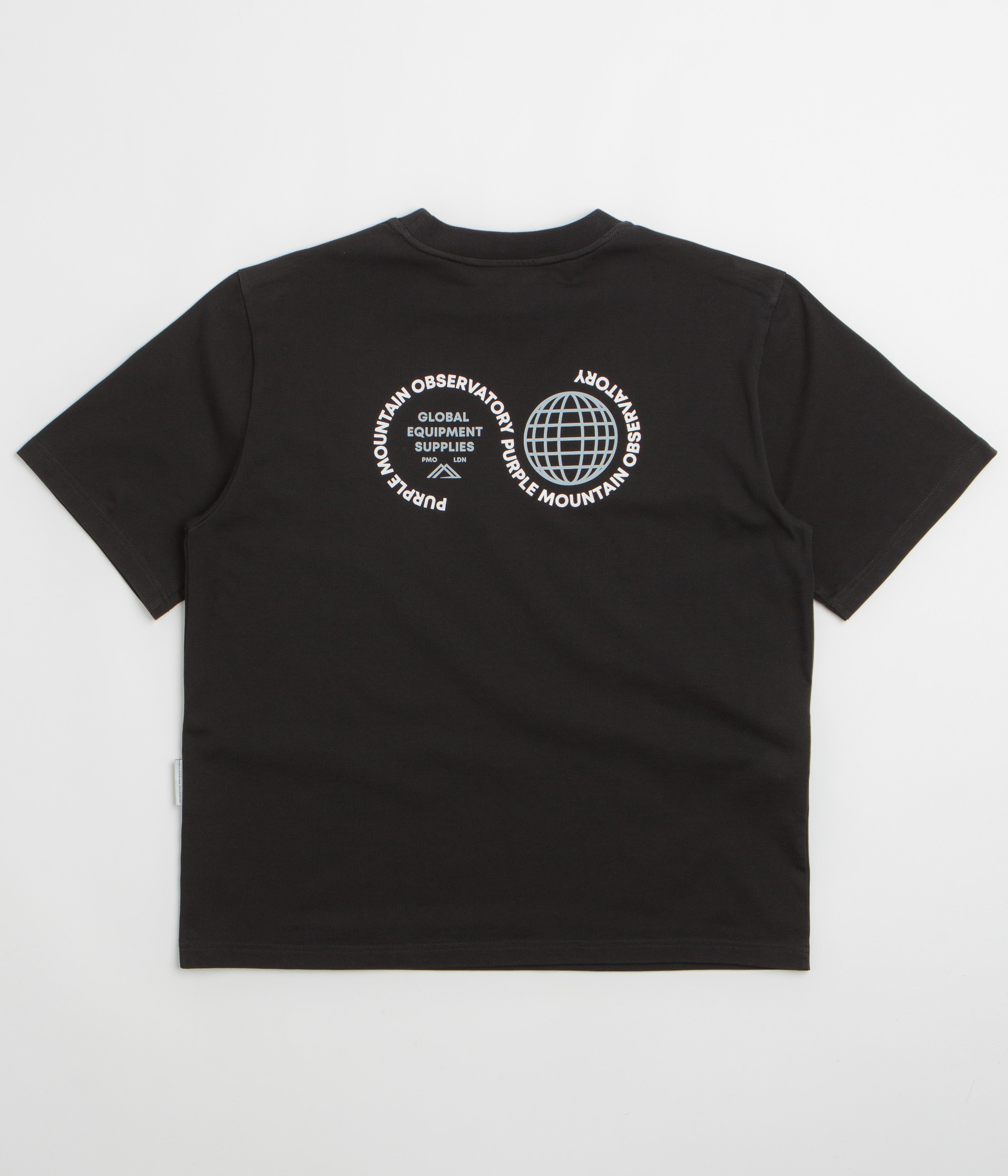 Purple Mountain Observatory Globe T-Shirt - Black / White
