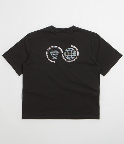Purple Mountain Observatory Globe T-Shirt - Black / White