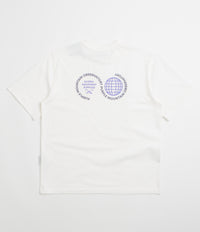 Purple Mountain Observatory Globe T-Shirt in White and Purple