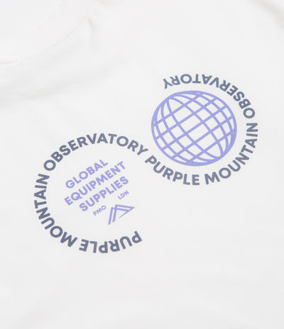Purple Mountain Observatory Globe T-Shirt - White / Purple