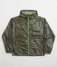 Purple Mountain Observatory Heatreactive Breeze Jacket in Khaki and Lime