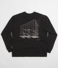Purple Mountain Observatory Map Projections Long Sleeve T-Shirt in Black