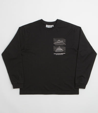 Purple Mountain Observatory Map Projections Long Sleeve T-Shirt in Black