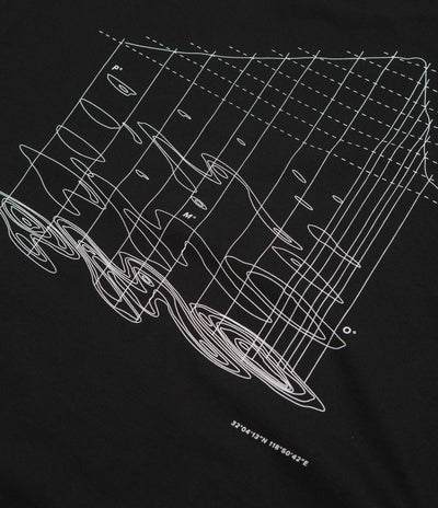 Purple Mountain Observatory Map Projections Long Sleeve T-Shirt in Black