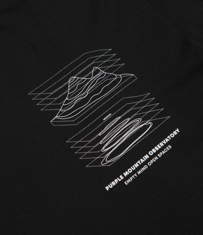 Purple Mountain Observatory Map Projections Long Sleeve T-Shirt in Black