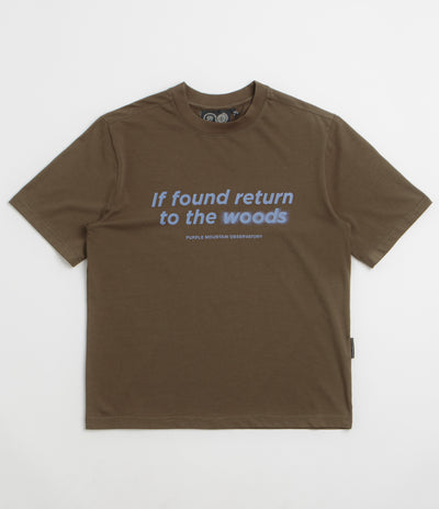 Purple Mountain Observatory Return to the Woods T-Shirt - Dark Olive
