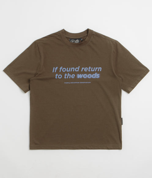 Purple Mountain Observatory Return to the Woods T-Shirt - Dark Olive