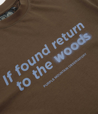 Purple Mountain Observatory Return to the Woods T-Shirt - Dark Olive
