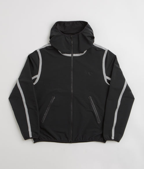 Purple Mountain Observatory Soft Shell Balaclava Jacket - Black / White