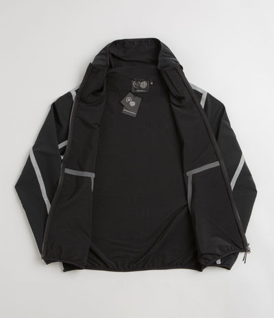 Purple Mountain Observatory Soft Shell Balaclava Jacket in Black and White