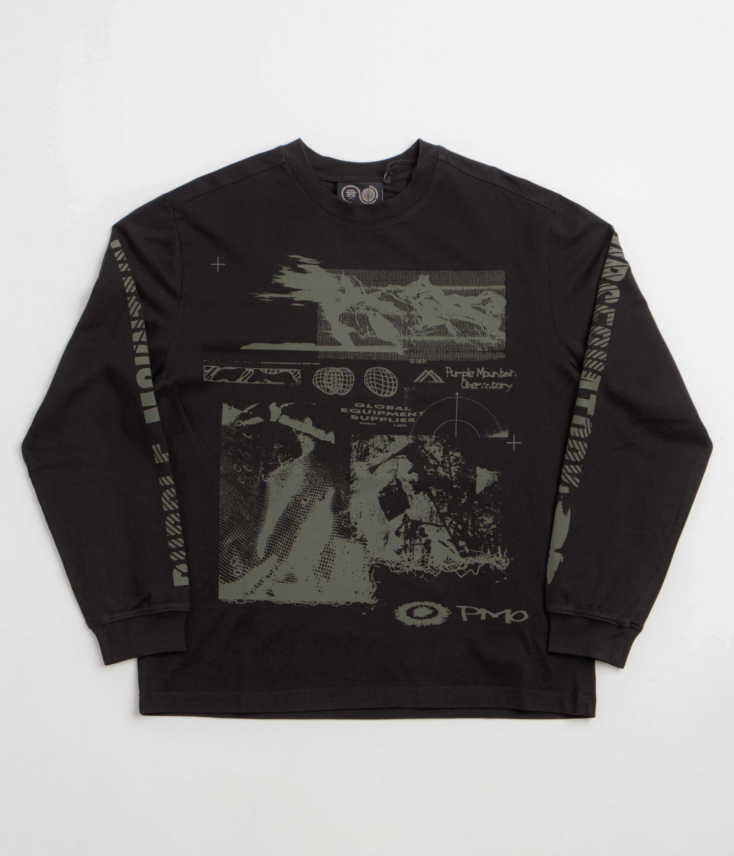 Purple Mountain Observatory Spaces Long Sleeve T-Shirt - Black