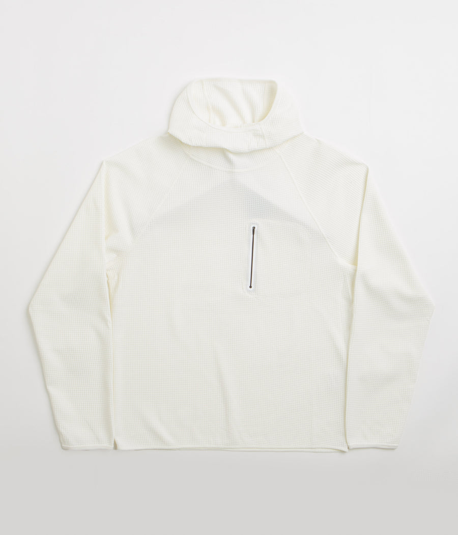 Purple Mountain Observatory Waffle Balaclava Hoodie in White