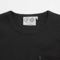 Purple Mountain Observatory Waffle Crew T-Shirt in Black thumbnail