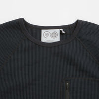 Purple Mountain Observatory Waffle Long Sleeve T-Shirt - Black thumbnail