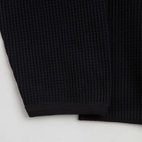 Purple Mountain Observatory Waffle Long Sleeve T-Shirt - Black / Black thumbnail