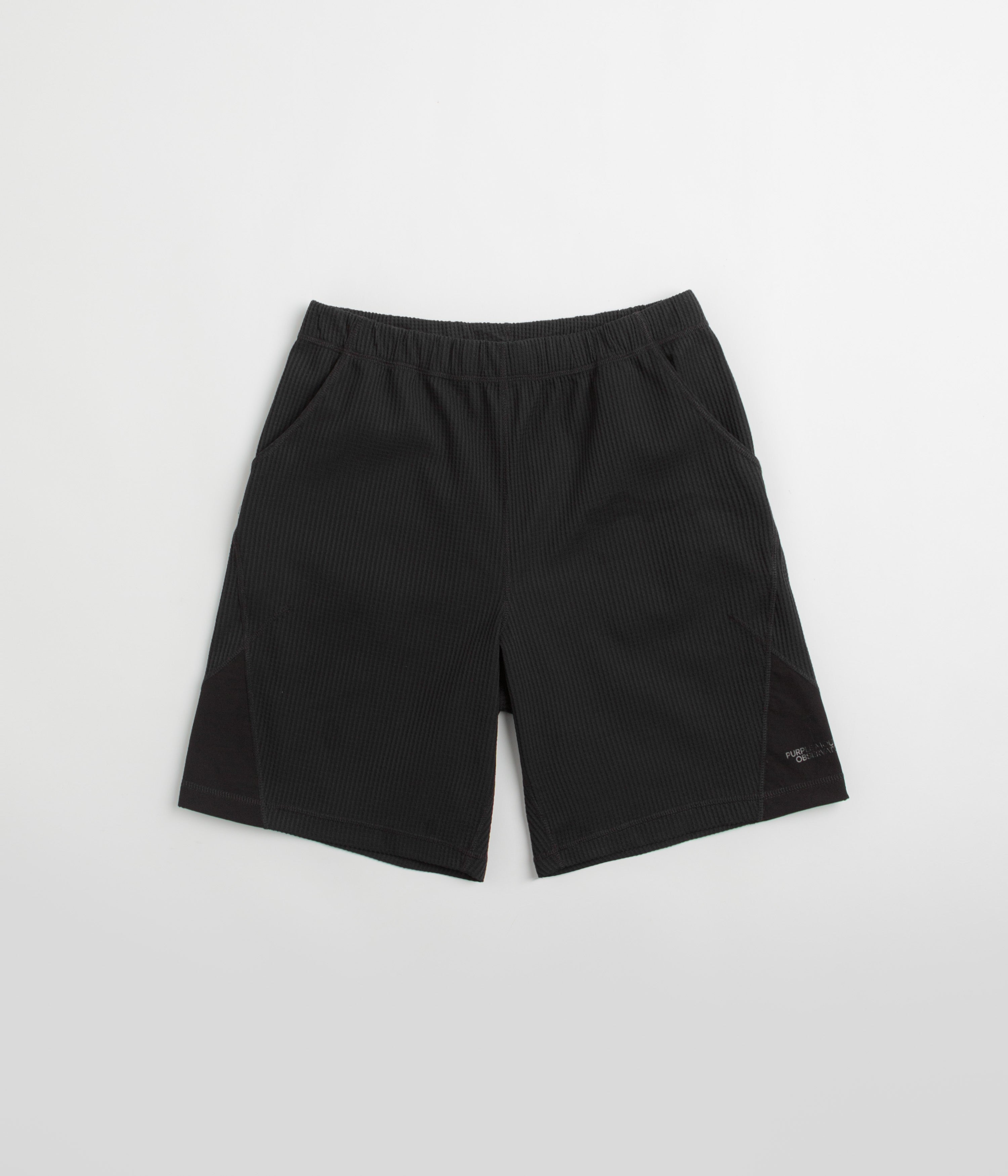 Purple Mountain Observatory Waffle Shorts - Black