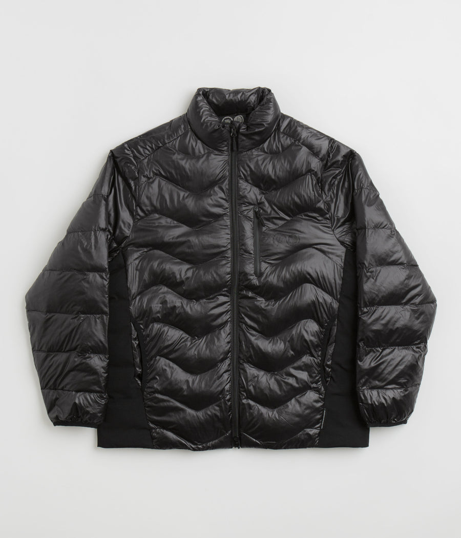 Purple Mountain Observatory Waves Light Puffer Jacket in Black
