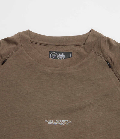 Purple Mountain Observatory Wool Performance Long Sleeve T-Shirt - Khaki