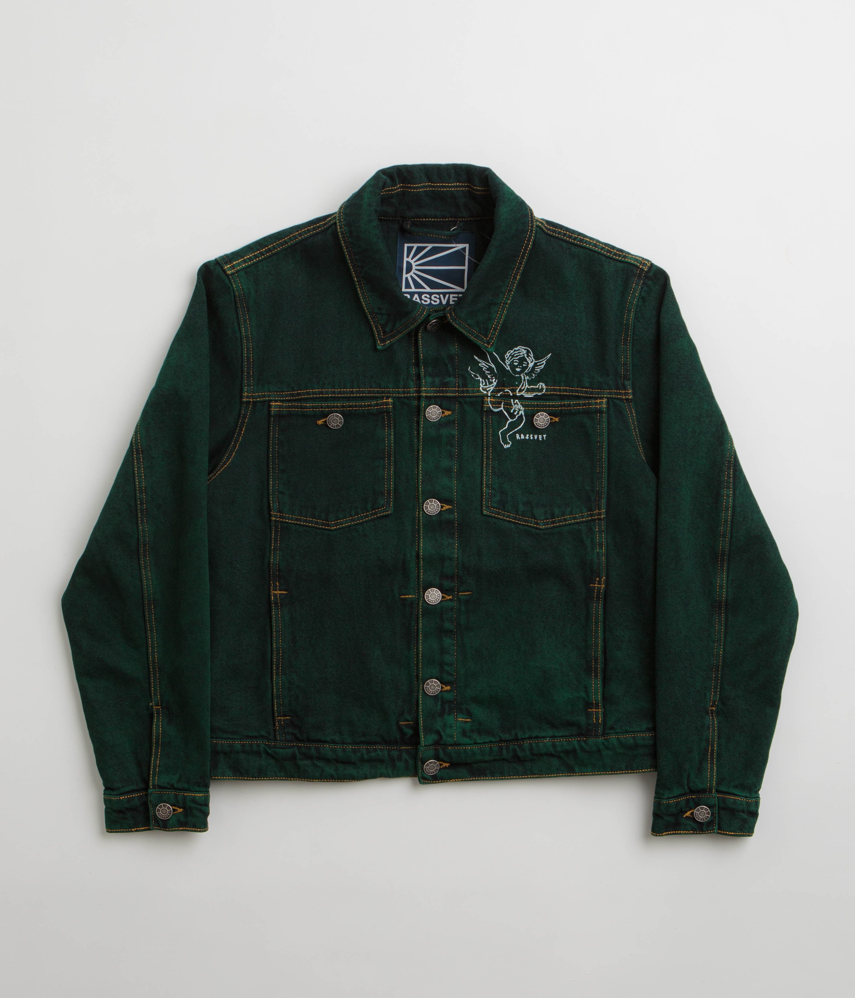 Rassvet Lined Denim Jacket in Green