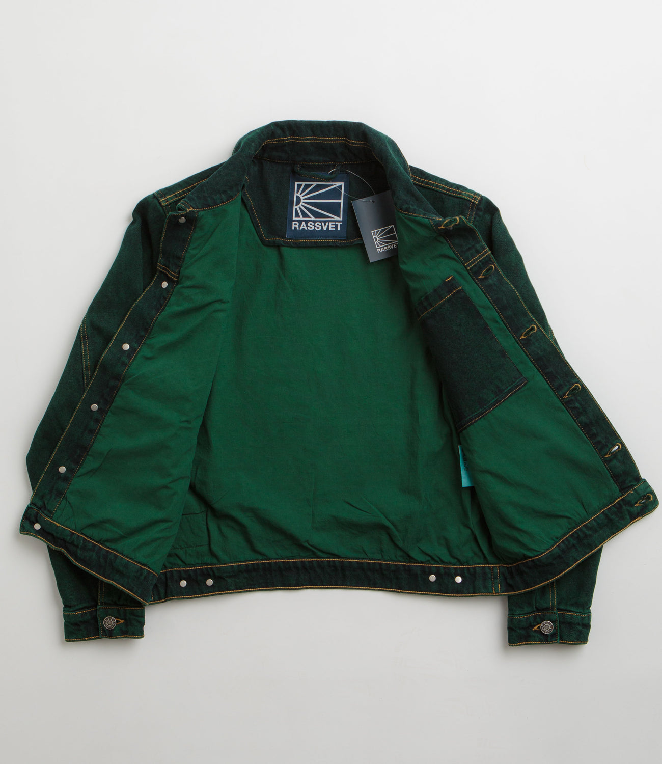 Rassvet Lined Denim Jacket - Green | Flatspot