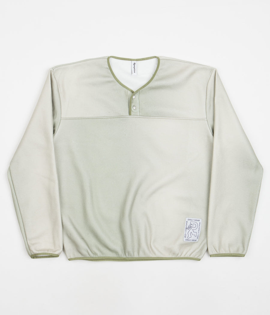 Reception Gradient Snap Neck Sweatshirt in Smoke Green