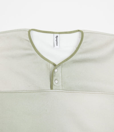 Reception Gradient Snap Neck Sweatshirt in Smoke Green