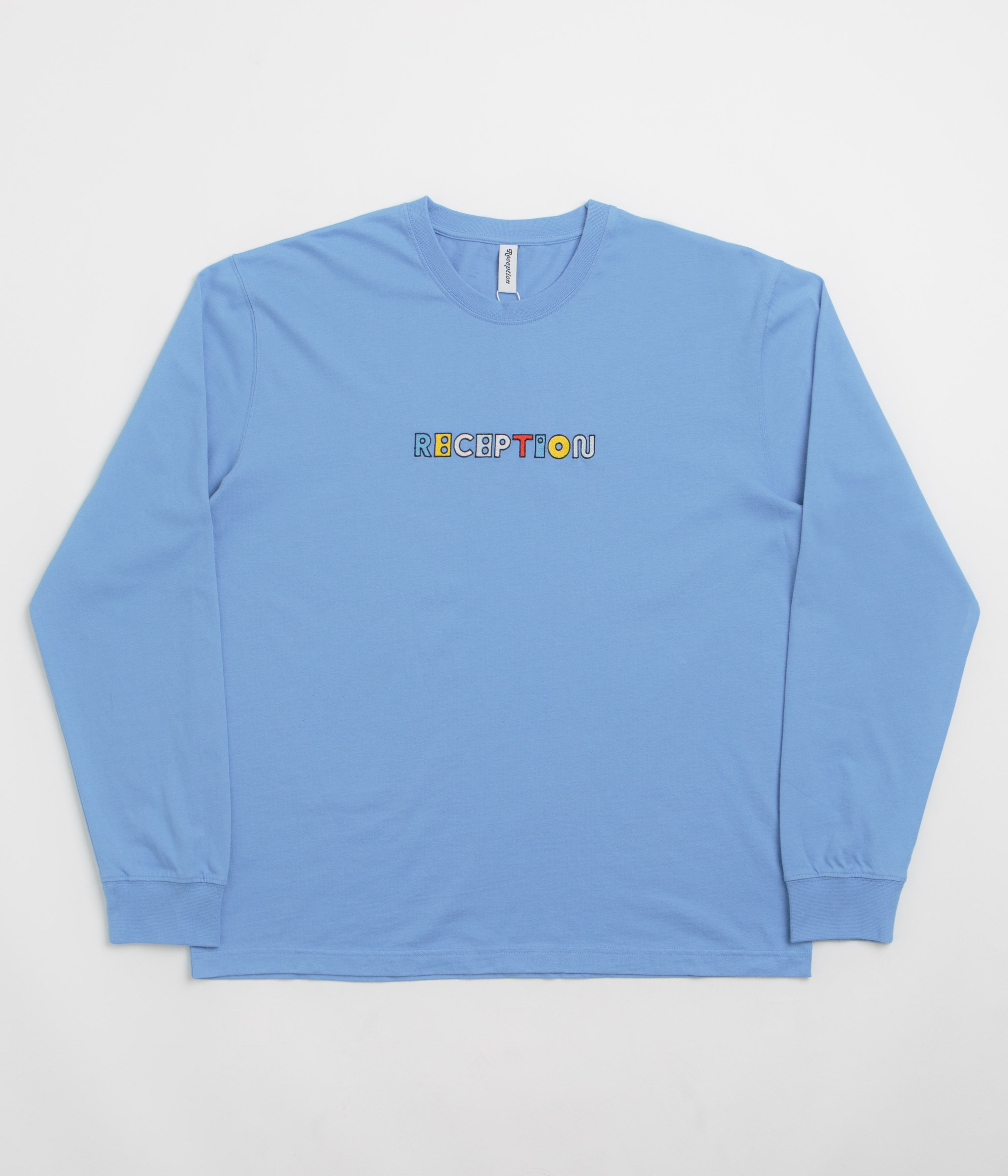 Reception Motto Long Sleeve T-Shirt in Granada Blue