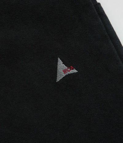 ROA Ash Canvas Shorts in Washed Black