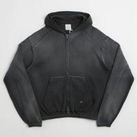 ROA Bee Sun Faded Zip Up Hoodie - Black thumbnail